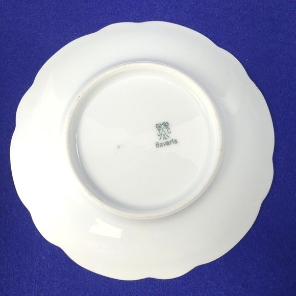 Plate J and C Bavaria Plate Hand Painted Yellow Floral - Picture 6 of 8